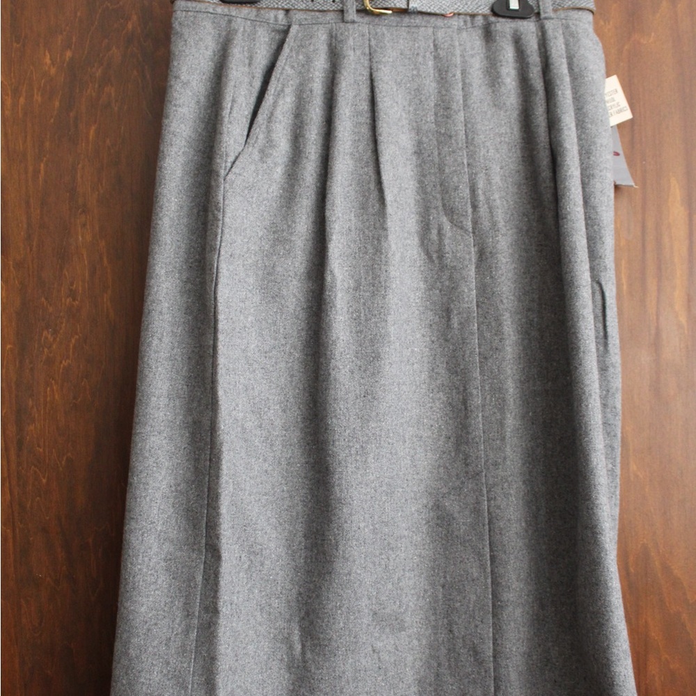 Vintage Elegant Gray Pencil Skirt for Women